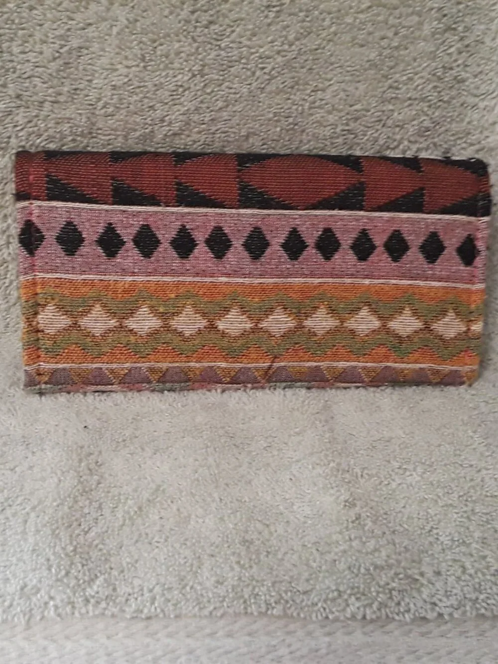 Southwestern Woven Fabric Clutch Wallet Aztec Geometric Cash Organizer Envelope